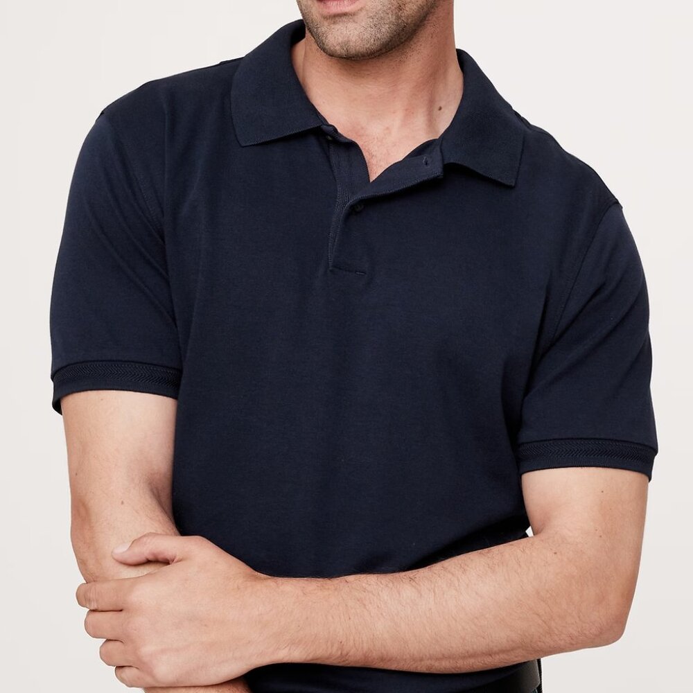 Banana Republic Luxury Touch Performance Small Blue 100% Cotton Preppy Classic